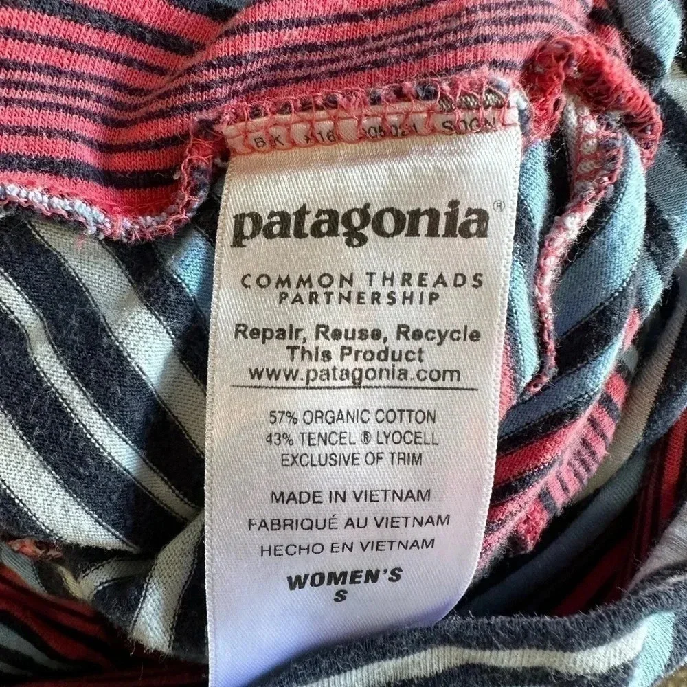Patagonia S multicolor stripe boho halter minimalist dress Preppy Nautical Retro